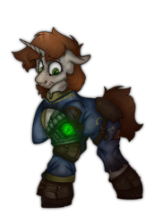 Size: 2000x2899 | Tagged: safe, artist:molars, oc, oc only, oc:littlepip, pony, unicorn, ashes town, fallout equestria, boots, clothes, concerned, cut, ears back, fallout, glowing, horn, jumpsuit, pipbuck, radiation, shoes, simple background, solo, transparent background, vault suit, warning, worried