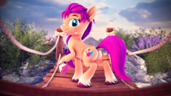 Size: 3840x2160 | Tagged: safe, artist:psfmer, sunny starscout, earth pony, g5, 3d, female
