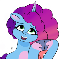 Size: 2759x2671 | Tagged: safe, artist:frownfactory, misty brightdawn, unicorn, g5, female, horn, rebirth misty, simple background, transparent background