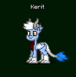 Size: 531x540 | Tagged: safe, oc, oc:kerit, dragon, pony, pony town, reincarnation, reincarnation:kerit