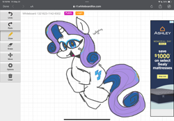 Size: 2360x1640 | Tagged: safe, artist:trixxiefloof, rarity, pony, unicorn, colored, horn, looking at you, smiling, solo, whiteboard fox