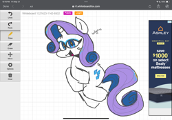 Size: 2360x1640 | Tagged: safe, artist:trixxiefloof, rarity, pony, unicorn, g4, colored, horn, looking at you, smiling, solo, whiteboard fox