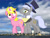 Size: 2048x1536 | Tagged: safe, artist:cloudy glow, edit, editor:jaredking779, caesar, count caesar, sunshine smiles, earth pony, pony, unicorn, g4, background pony, duo, duo male and female, female, giant pony, giantess, hat, highrise ponies, horn, irl, macro, male, mare, monocle, monocle and top hat, photo, ponies in real life, seattle, space needle, stallion, story included, top hat, washington