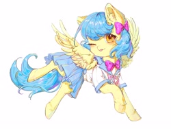 Size: 4000x3000 | Tagged: safe, artist:如意喵喵, oc, oc only, oc:zoran, oc:左岸, pegasus, pony, simple background, solo, white background