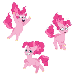 Size: 2048x2048 | Tagged: safe, artist:dazzle, pinkie pie, g4, g5, my little pony: tell your tale, curly mane, female, g4 to g5, generation leap, mare, pinkie sense, poses, simple background, unshorn fetlocks, white background