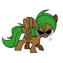 Size: 3000x3000 | Tagged: safe, artist:neonishe, oc, oc:peatmoss, pegasus, pony, angry, cute, solo
