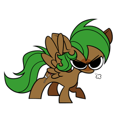 Size: 3000x3000 | Tagged: safe, artist:neonishe, oc, oc only, oc:peatmoss, pegasus, pony, angry, cute, simple background, snorting, solo, transparent background