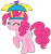 Size: 1600x1718 | Tagged: safe, artist:ryoki-fureaokibi, pinkie pie, earth pony, pony, g4, cute, eyes closed, female, hat, mare, raised hoof, simple background, solo, transparent background, umbrella hat, vector