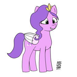 Size: 1491x1491 | Tagged: safe, artist:adamv20, pipp petals, pegasus, pony, g5, atg 2024, jewelry, newbie artist training grounds, simple background, tiara, white background