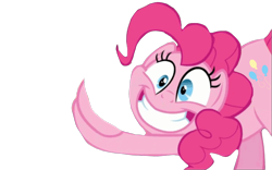 Size: 1280x800 | Tagged: safe, edit, edited screencap, editor:dracoawesomeness, screencap, pinkie pie, earth pony, g4, background removed, female, simple background, solo, transparent background