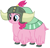 Size: 457x438 | Tagged: safe, artist:qjosh, pinkie pie, earth pony, yak, female, helmet, honorary yak horns, horned helmet, pony to yak, solo, transformation, transformation sequence, viking helmet