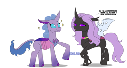 Size: 5391x2900 | Tagged: safe, oc, oc only, changedling, changeling, blue eyes, changedling oc, changeling oc, jewelry, lavender hair, necklace, not izzy moonbow, ponysona, purple eyes, simple background, white background