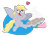 Size: 1866x1352 | Tagged: safe, artist:zeccy, derpy hooves, pegasus, pony, g4, beanbag chair, chest fluff, food, heart, muffin, simple background, solo, transparent background