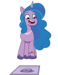 Size: 774x1010 | Tagged: safe, edit, edited screencap, screencap, izzy moonbow, unicorn, g5, my little pony: tell your tale, animated, animated png, cute, horn, izzybetes, jumping, loop, simple background, solo, transparent background