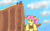 Size: 1920x1200 | Tagged: safe, artist:addelum, izzy moonbow, posey bloom, earth pony, pony, unicorn, g5, adoraposey, angry, atg 2024, cliff, cute, horn, madorable, newbie artist training grounds, posey bloom is not amused, posey can't catch a break, rope, tree branch, unamused
