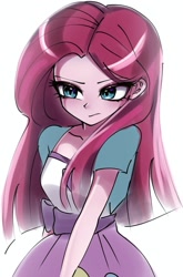 Size: 675x1024 | Tagged: safe, artist:pulse, pinkie pie, human, equestria girls, g4, :/, female, pinkamena diane pie, simple background, solo, white background