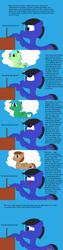 Size: 1001x4000 | Tagged: safe, artist:blazewing, oc, oc only, oc:aunt robin, oc:blazewing, oc:maggie, oc:pecan sandy, pegasus, pony, atg 2024, aunt, blushing, colored background, comic, computer, cousin, drawpile, female, friends, glasses, hug, jewelry, laptop computer, male, mare, necklace, newbie artist training grounds, pearl necklace, smiling, stallion, table, text, thought bubble, wing hands, wings, writer