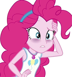 Size: 2373x2520 | Tagged: safe, edit, edited screencap, editor:homersimpson1983, screencap, pinkie pie, equestria girls, g4, background removed, clothes, female, geode of sugar bombs, groggy, magical geodes, not a vector, simple background, solo, transparent background