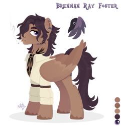 Size: 1280x1328 | Tagged: safe, artist:kabuvee, oc, oc only, oc:brennan ray foster, pegasus, pony, cigarette, clothes, male, shirt, simple background, solo, stallion, transparent background