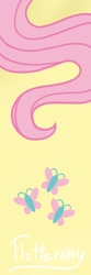 Size: 700x2100 | Tagged: safe, artist:comicmaker, fluttershy, butterfly, g4, bookmark, fluttershy's cutie mark, mane