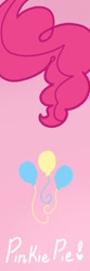 Size: 700x2100 | Tagged: safe, artist:comicmaker, pinkie pie, g4, balloon, bookmark, mane, pinkie pie's cutie mark