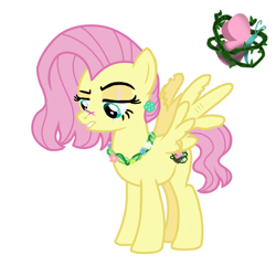 Size: 628x628 | Tagged: safe, artist:3998572077, fluttershy, pony, g4, redesign, simple background, solo, white background