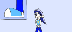 Size: 1157x529 | Tagged: safe, artist:devon13168, minuette, human, clothes, humanized, shoes, solo, standing