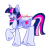 Size: 2048x2048 | Tagged: safe, artist:femurthechangeling, twilight sparkle, alicorn, pony, g4, chubby, chubby twilight, curved horn, cutie mark, female, folded wings, horn, open mouth, open smile, raised hoof, redesign, simple background, smiling, solo, transparent background, twilight sparkle (alicorn), unshorn fetlocks, wings