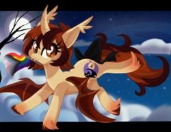 Size: 2788x2165 | Tagged: safe, oc, oc only, oc:pumpkin patch, alicorn, bat pony, bat pony alicorn, pony, alicorn oc, bat wings, horn, solo, wings