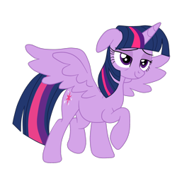 Size: 1900x1842 | Tagged: safe, artist:gmaplay, twilight sparkle, alicorn, pony, g4, my little pony: friendship is magic, princess spike, bedroom eyes, cute, female, floppy ears, mare, raised hoof, simple background, sleepless, solo, spread wings, transparent background, twiabetes, twilight sparkle (alicorn), wings