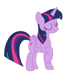 Size: 1900x2007 | Tagged: safe, artist:gmaplay, twilight sparkle, alicorn, pony, g4, cute, eyes closed, female, mare, raised hoof, simple background, solo, transparent background, twiabetes, twilight sparkle (alicorn)