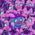 Size: 3000x3000 | Tagged: safe, artist:zigmeow, starlight glimmer, trixie, pony, unicorn, g4, blushing, clothes, cute, diatrixes, duo, duo female, female, glimmerbetes, hat, horn, lesbian, looking at someone, mare, multeity, self paradox, self ponidox, ship:startrix, shipping, starlight cluster, swirly eyes, trixie's hat