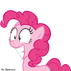 Size: 828x828 | Tagged: safe, artist:sirspikensons, pinkie pie, earth pony, pony, g4, female, grin, mare, simple background, smiling, solo, transparent background, vector