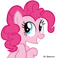 Size: 900x900 | Tagged: safe, artist:sirspikensons, pinkie pie, earth pony, pony, a friend in deed, g4, female, mare, simple background, solo, transparent background, vector