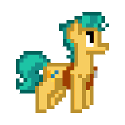 Size: 256x256 | Tagged: safe, artist:cupute, hitch trailblazer, earth pony, pony, g5, animated, background pony, braid, commission, cute, digital art, gif, hitchbetes, pixel animation, pixel art, sheriff, sheriff's badge, simple background, solo, transparent background, ych result