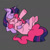 Size: 468x469 | Tagged: safe, artist:koidial, pinkie pie, twilight sparkle, earth pony, pony, unicorn, g4, :3, ><, blush lines, blushing, colored, colored hooves, colored pinnae, colored underhoof, cuddling, curly mane, curly tail, duo, duo female, eyes closed, female, flat colors, floppy ears, forehead kiss, gray background, hooves, horn, kissing, lesbian, long mane, long tail, lying down, mare, multicolored mane, multicolored tail, old art, on back, open mouth, open smile, pink hooves, prone, purple coat, purple hooves, ship:twinkie, shipping, simple background, smiling, straight mane, straight tail, tail, three toned mane, three toned tail, unicorn horn, unicorn twilight