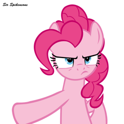 Size: 900x900 | Tagged: safe, artist:sirspikensons, pinkie pie, earth pony, pony, g4, mmmystery on the friendship express, pinkie pie is not amused, simple background, solo, transparent background, unamused, vector