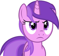 Size: 3000x2837 | Tagged: safe, artist:catachromatic, amethyst star, sparkler, pony, unicorn, g4, .svg available, amethyst star is not amused, annoyed, female, frown, horn, mare, show accurate, simple background, solo, svg, transparent background, unamused, vector