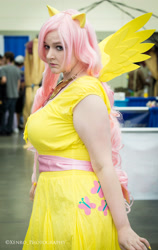 Size: 2894x4567 | Tagged: safe, artist:xen photography, fluttershy, human, bronycon, bronycon 2013, g4, clothes, cosplay, costume, cutie mark on clothes, irl, irl human, photo