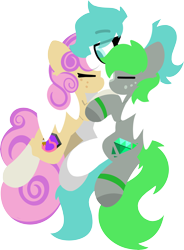 Size: 4553x6192 | Tagged: safe, artist:moonydusk, oc, oc only, oc:emerald stonesetter, oc:lucid mirage, oc:quickdraw, coat markings, cuddling, curly mane, freckles, hug, looking at someone, simple background, sleeping, socks (coat markings), transparent background, trio, winghug, wings