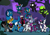 Size: 1414x1000 | Tagged: safe, artist:melspyrose1998, artist:zetikoopa, ahuizotl, grogar, king sombra, lord tirek, opaline arcana, pharynx, pony of shadows, shining armor, storm king, oc, oc:bass thunder, oc:dark havok, oc:phantom infinite, ahuizotl (species), centaur, changedling, changeling, dragon, goat, hybrid, kirin, longma, nymph, shadow pony, sheep, siren, storm creature, umbrum, taur, g4, g5, alexandrite arcane, amalgamation, colt, female to male, foal, kids, kirin oc, male, male siren, monster shining armor, no eyelashes, prince pharynx, ram, rule 63, species swap, young