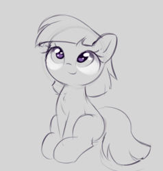 Size: 374x393 | Tagged: artist needed, safe, wind sprint, pony, g4, female, filly, foal, gray background, monochrome, simple background, solo