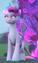 Size: 854x1416 | Tagged: safe, jade (g5), dragon, g5, my little pony: make your mark, my little pony: make your mark chapter 6, roots of all evil, cropped, dragoness, female, mind control, solo