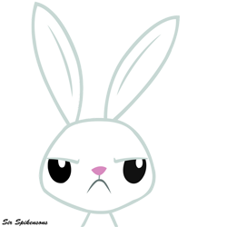 Size: 900x900 | Tagged: safe, artist:sirspikensons, angel bunny, rabbit, g4, ponyville confidential, angel bunny is not amused, angry, animal, simple background, solo, transparent background, unamused, vector