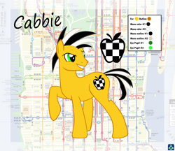 Size: 1024x886 | Tagged: safe, artist:bitgamer, oc, oc only, oc:cabbie, earth pony, pony, 2016, male, ponycon nyc, raised hoof, solo, stallion