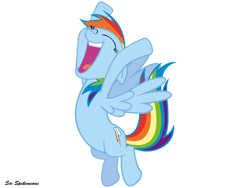 Size: 900x675 | Tagged: safe, artist:sirspikensons, rainbow dash, pegasus, pony, g4, the mysterious mare do well, eyes closed, female, mare, open mouth, simple background, solo, transparent background, vector, volumetric mouth