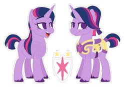 Size: 640x446 | Tagged: safe, artist:xxanimatorixx, twilight sparkle, pony, unicorn, g4, alternate cutie mark, alternate design, alternate universe, colored hooves, female, hooves, horn, lidded eyes, open mouth, role reversal, sibling swap, simple background, solo, transparent background, unicorn twilight