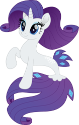 Size: 1253x2000 | Tagged: safe, artist:cloudy glow, part of a set, rarity, seapony (g4), unicorn, g4, blue eyes, blue mane, blue tail, colored pupils, dorsal fin, eyelashes, eyeshadow, female, fin, fish tail, flowing mane, flowing tail, gem, horn, looking at you, makeup, mare, movie accurate, open mouth, open smile, scales, seaponified, seapony rarity, simple background, smiling, solo, species swap, swimming, tail, transparent background, vector