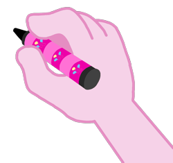 Size: 1584x1492 | Tagged: safe, artist:blockslikepl, pinkie pie, equestria girls, g4, crayon, cutie mark, female, hand, simple background, solo, transparent background