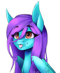 Size: 2438x3000 | Tagged: safe, artist:ermy-poo, oc, oc only, oc:swing time, pegasus, :p, commissioner:dhs, simple background, solo, tongue out, transparent background